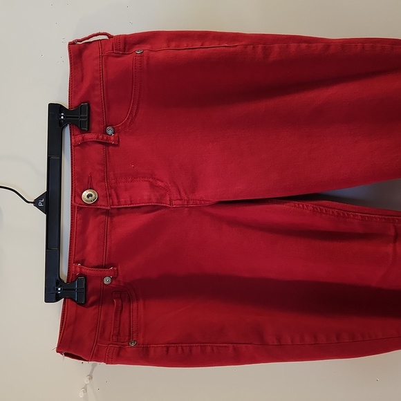 Maurices~ Denim Flex Rich Red Color Jegging Size S/M - Picture 4 of 7